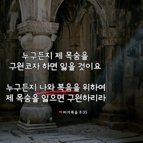 마가복음 8:35